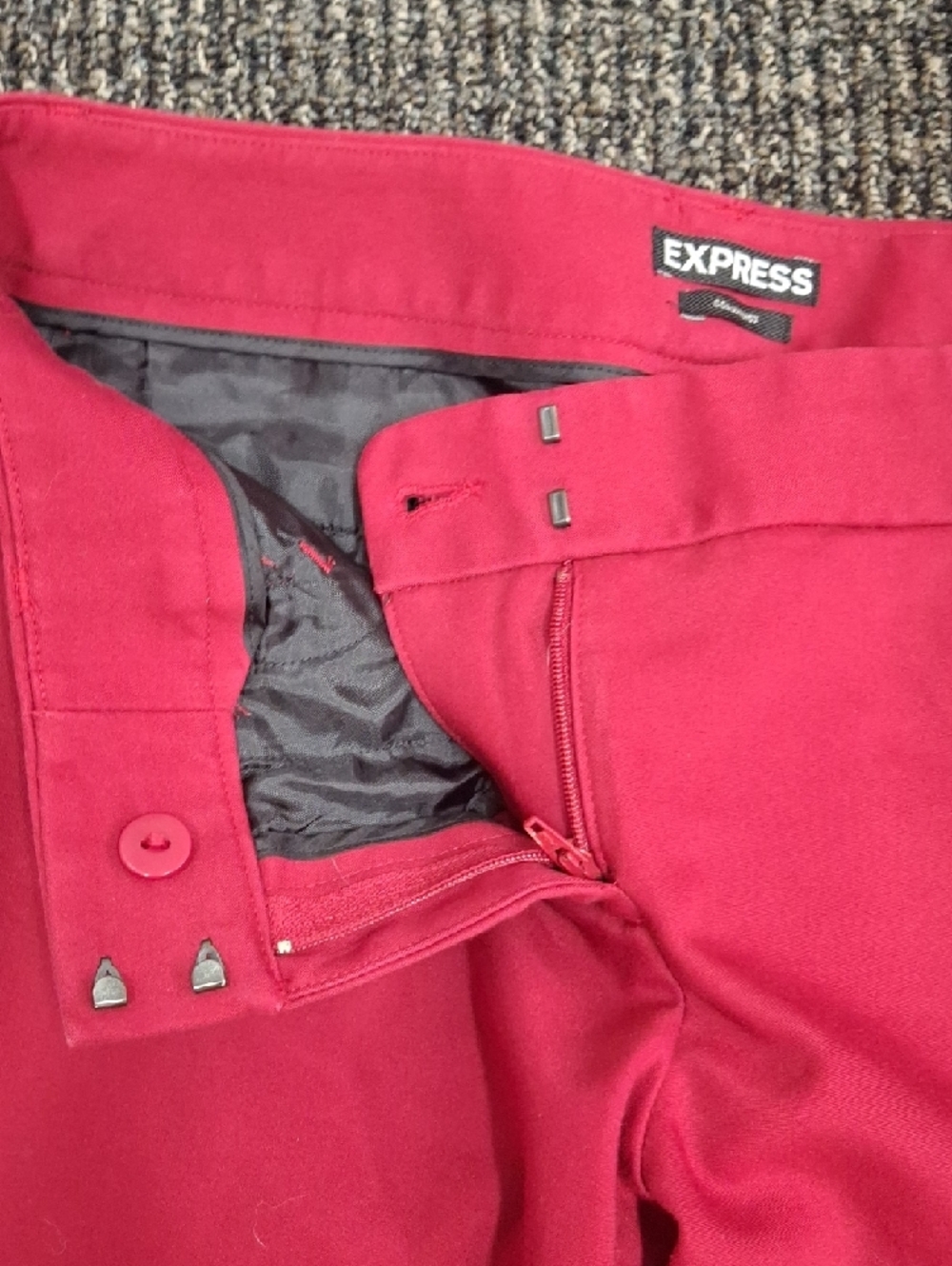 Express Raspberry Pink Straight-Leg Pants - Picture 3 of 5